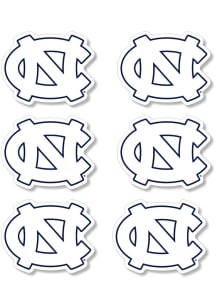 North Carolina Tar Heels 6 Pack Primary Auto Decal - White