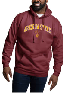 League Arizona State Sun Devils Mens Maroon Arch Mascot Long Sleeve Hoodie