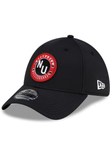 New Era Nebraska Cornhuskers Mens Black TPU Front Featherweight Poly 39THIRTY Flex Hat