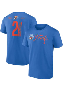 Shai Gilgeous-Alexander Oklahoma City Thunder Blue 2025 Finals Participant Short Sleeve Player T S..