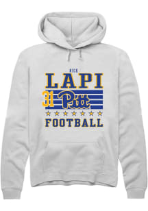 Nick Lapi Pitt Panthers Mens White Football NIL Striped Player Hood