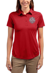 Cutter and Buck Indiana Hoosiers Womens Crimson 2025 CFP National Champions Prospect Short Sleeve..