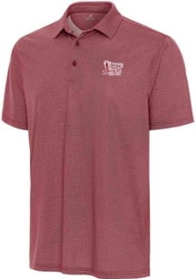 Antigua Oklahoma Sooners Mens Crimson Trickle Short Sleeve Polo