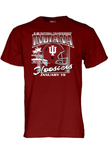 Blue 84 Indiana Hoosiers Crimson 2025 CFP National Championship Game Bound Short Sleeve T Shirt