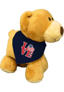 Philadelphia Bear Love USA Flag Bandana Plush - Brown