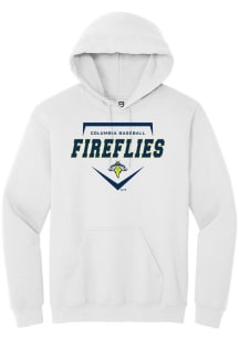 Summit Sportswear Columbia Fireflies Mens White Homeplate Long Sleeve Hoodie