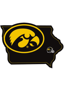 Iowa Hawkeyes Home State Auto Decal - Gold