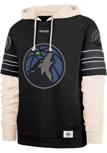 47 Minnesota Timberwolves Mens Black Splitzone Fashion Hood