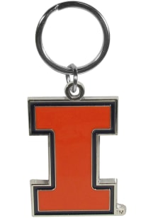Illinois Fighting Illini Enameled Keychain - Orange