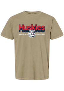 UConn Huskies Womens Khaki Shadow Short Sleeve T-Shirt