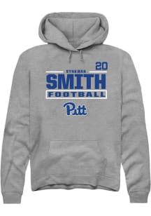 Synkwan Smith Pitt Panthers Mens Graphite Football NIL Stacked Box Player Hood