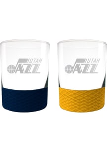 Utah Jazz Commissioner Set Rock Glass - White