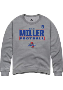 Mekhi Miller Tulsa Golden Hurricane Mens Graphite Football NIL Stacked Box Player Crew