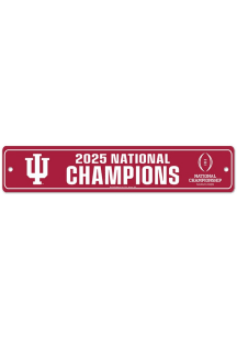 Indiana Hoosiers 2025 National Champs Street Sign - Crimson