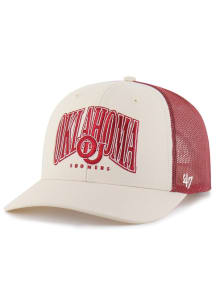 47 Oklahoma Sooners Retro Drawbridge Trucker Adjustable Hat - Natural