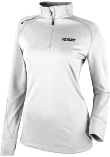 Columbia Colorado Buffaloes Womens White Heat Seal Omni Wick Shotgun 2.0 Qtr Zip
