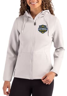 Cutter and Buck Michigan Wolverines Womens Anthracite 2026 MBB Champions Epic Comfort Full Zip Lig..
