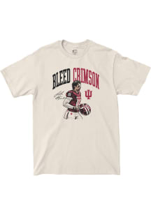 Josh Hoover Indiana Hoosiers Ivory Football Bleed Crimson Short Sleeve Player T Shirt