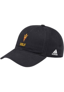 Adidas Arizona State Sun Devils Golf Washed Slouch Adjustable Hat - Black