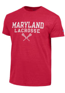 Champion Maryland Terrapins Red Mens Lacrosse Short Sleeve Fashion T Shirt