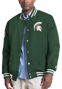 Starter Michigan State Spartans Mens Green Spectator Medium Weight Jacket