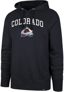 47 Colorado Avalanche Mens Navy Blue Arch Game Headline Long Sleeve Hoodie