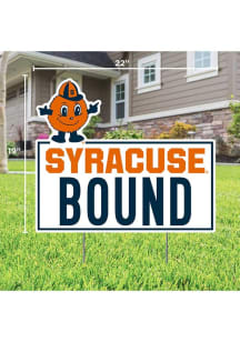 Syracuse Orange School Bound Yard Sign - White