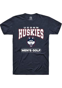 Summit Sportswear UConn Huskies Navy Blue Men's Golf Short Sleeve T Shirt