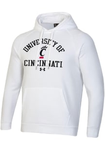 Under Armour Cincinnati Bearcats Mens White All Day Fleece Long Sleeve Hoodie