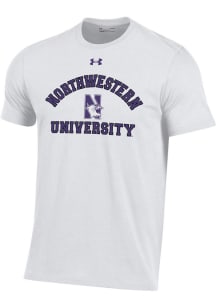 Under Armour Northwestern Wildcats White Performance Cotton Short Sleeve T Shirt