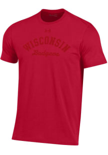 Under Armour Wisconsin Badgers Red Performance Cotton Short Sleeve T Shirt
