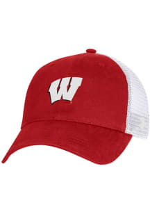 Under Armour Wisconsin Badgers Washed Performance Cotton Trucker Adjustable Hat - Red