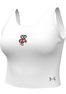 Under Armour Wisconsin Badgers Womens White Motion Tank Top