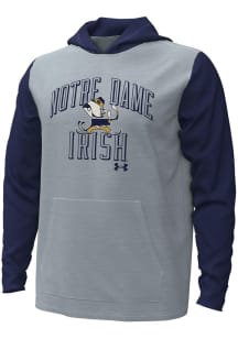 Under Armour Notre Dame Fighting Irish Mens Navy Blue Iconic All Day Long Sleeve Hoodie