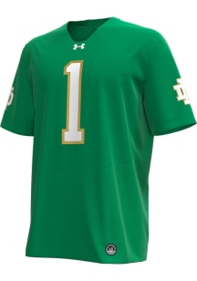 Under Armour Notre Dame Fighting Irish Green Number 1 Twill Football Jersey