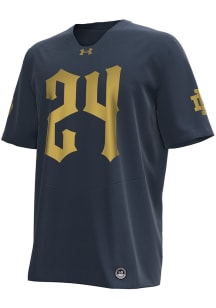 Under Armour Notre Dame Fighting Irish Navy Blue Shamrock Design Football Jersey