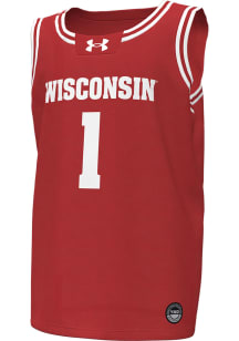 Under Armour Wisconsin Badgers Youth Universal Replica Red Basketball Jersey