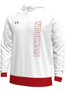 Under Armour Wisconsin Badgers Mens White Knockout Shooter Hood