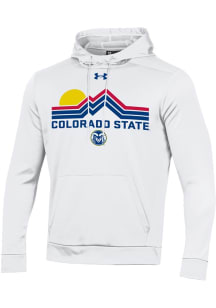 Under Armour Colorado State Rams Mens White Mountain Range Outline Hood