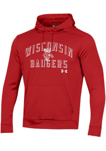 Under Armour Wisconsin Badgers Mens Red No. 1 Tech Hood