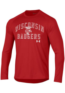 Under Armour Wisconsin Badgers Red No. 1 Tech Long Sleeve T-Shirt