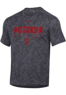 Under Armour Wisconsin Badgers Grey No. 1 Tech Short Sleeve T Shirt