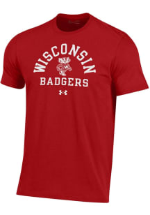 Under Armour Wisconsin Badgers Red No. 1 Graphic Short Sleeve T Shirt