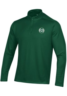 Under Armour Colorado State Rams Mens Green Primary Logo Motion Long Sleeve Qtr Zip Pullover