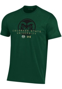 Under Armour Colorado State Rams Green Flat Name Logo Short Sleeve T Shirt