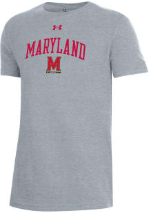 Under Armour Maryland Terrapins Youth Grey Primary logo graphic Short Sleeve T-Shirt