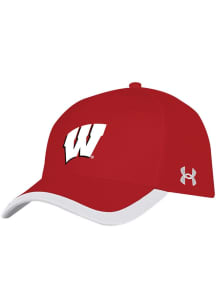 Under Armour Wisconsin Badgers Blitzing Accent Adjustable Hat - Red