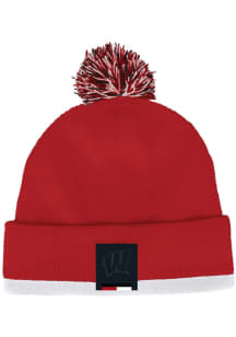 Under Armour Wisconsin Badgers Red Waffle Knit Pom Beanie Mens Knit Hat