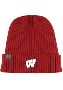 Under Armour Wisconsin Badgers Beanie Baby Knit Hat - Red