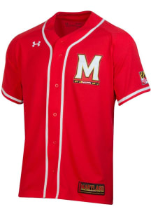 Under Armour Maryland Terrapins Mens Red Replica Baseball Jersey